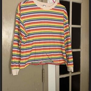 Monki Corlorful Striped Long Sleeve Shirt
